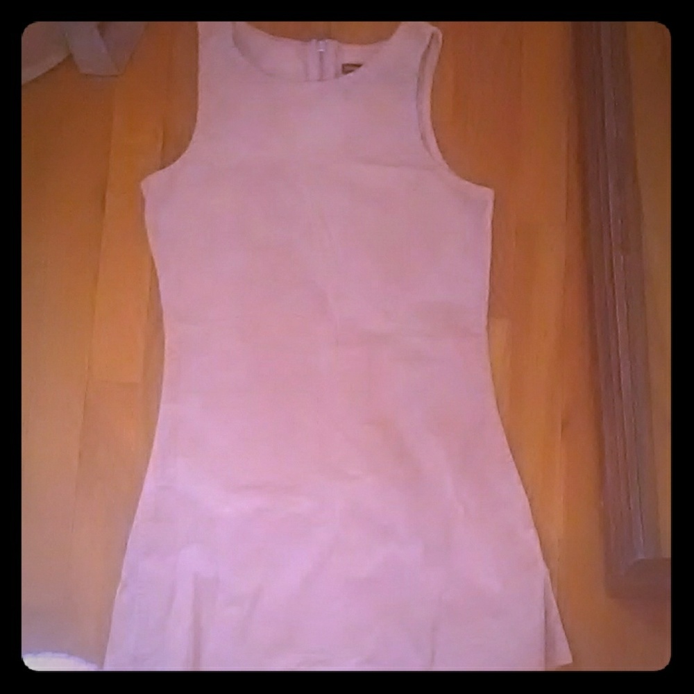 Corduroy light pink dress
